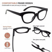 eyekeeper.com Cat-eye Reading Glasses Stylish Readers R2102 Eyeglasses White Smoke Black / without magnification,Black / +0.50,Black / +0.75,Black / +1.00,Black / +1.25,Black / +1.50,Black / +1.75,Black / +2.00,Black / +2.25,Black / +2.50,Black / +2.75,Black / +3.00,Black / +3.25,Black / +3.50,Black / +3.75,Black / +4.00,Clear / without