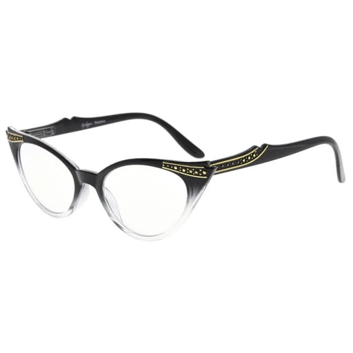 eyekeeper.com Cat-eye Readers R914 Eyeglasses White Smoke Black Clear / +0.50,Black Clear / +0.75