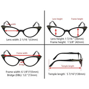 eyekeeper.com Cat-eye Readers R914 Eyeglasses White Smoke Black / +2.00,Black Clear / +0.50,Black Clear / +0.75,Tortoise / +0.50,Purple Clear / +0.75,Red Clear / +0.50,Red Clear / +0.75,Red Clear / +1.00,Red Clear / +1.25,Red Clear / +1.50
