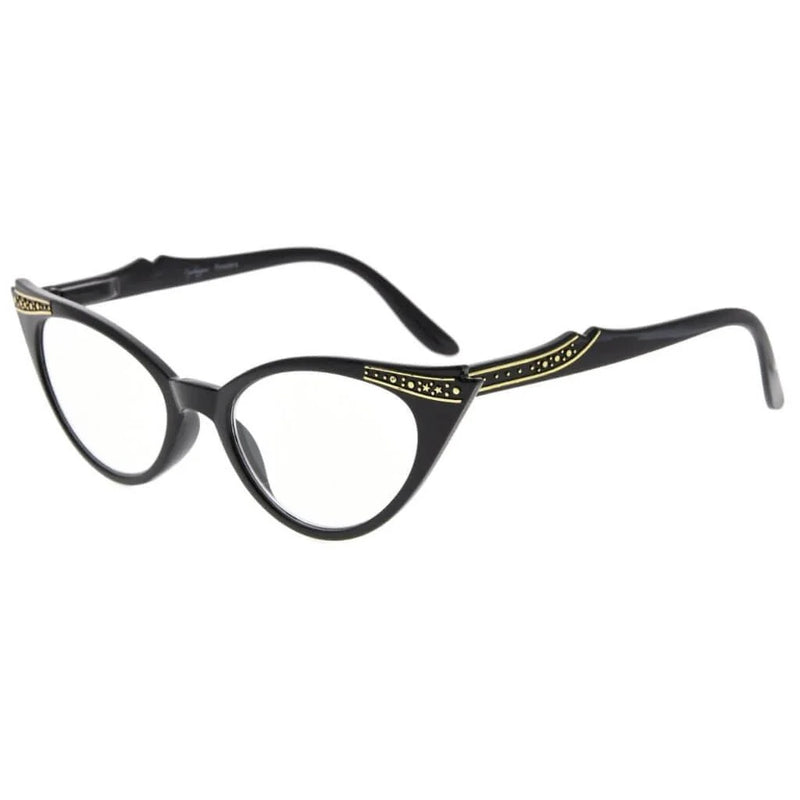 eyekeeper.com Cat-eye Readers R914 Eyeglasses White Smoke Black / +2.00
