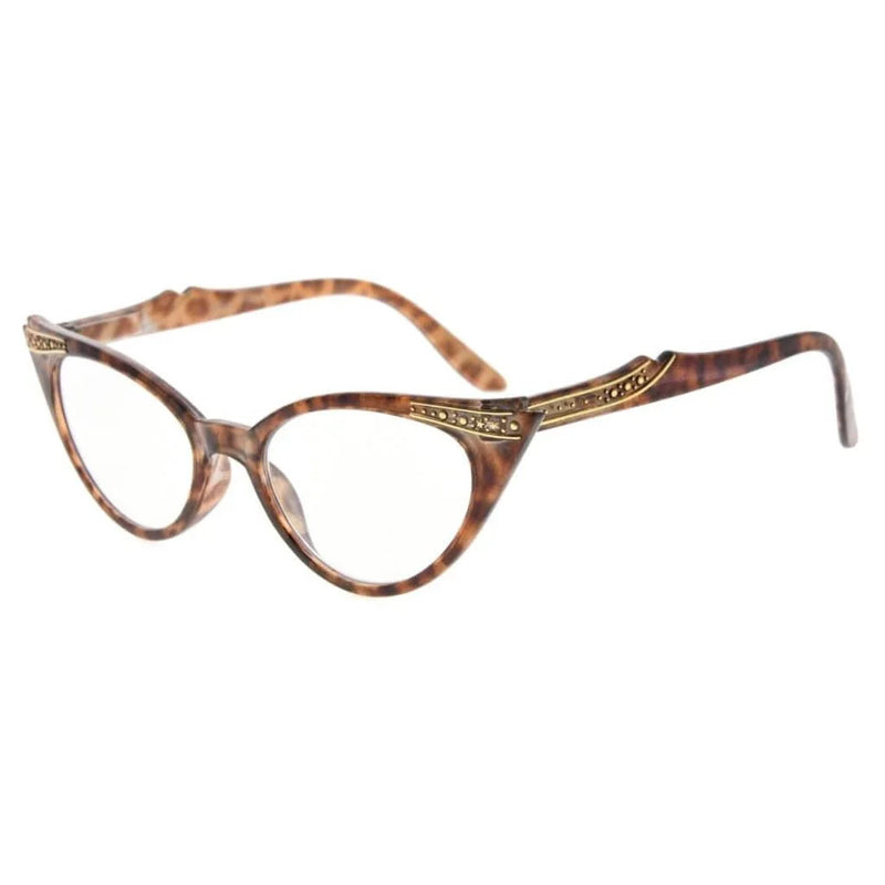 eyekeeper.com Cat-eye Readers R914 Eyeglasses White Smoke Tortoise / +0.50