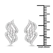 Bids.com 0.68 Carat Genuine White Diamond 14K White Gold Earrings (G-H Color, SI1-SI2 Clarity) Earrings White Smoke