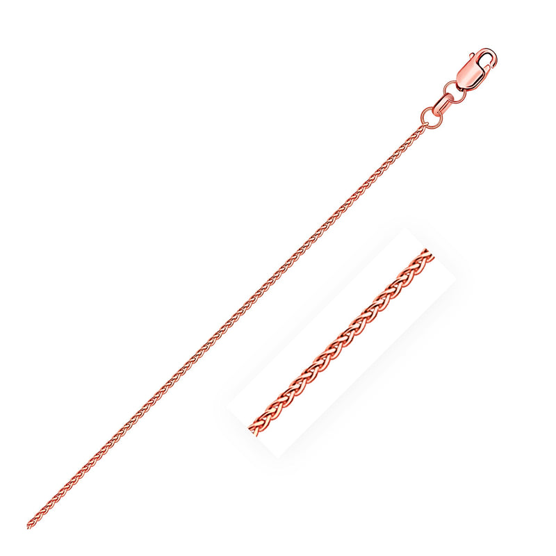 Bids.com 14k Rose Gold Diamond Cut Round Wheat Chain 1.1mm Necklaces White Smoke 16 / Rose Gold,18 / Rose Gold,20 / Rose Gold