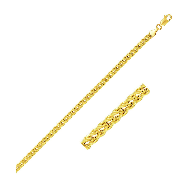 Bids.com 3.2mm 14k Yellow Gold Square Franco Chain Necklaces White Smoke 18 / Yellow Gold,20 / Yellow Gold,24 / Yellow Gold