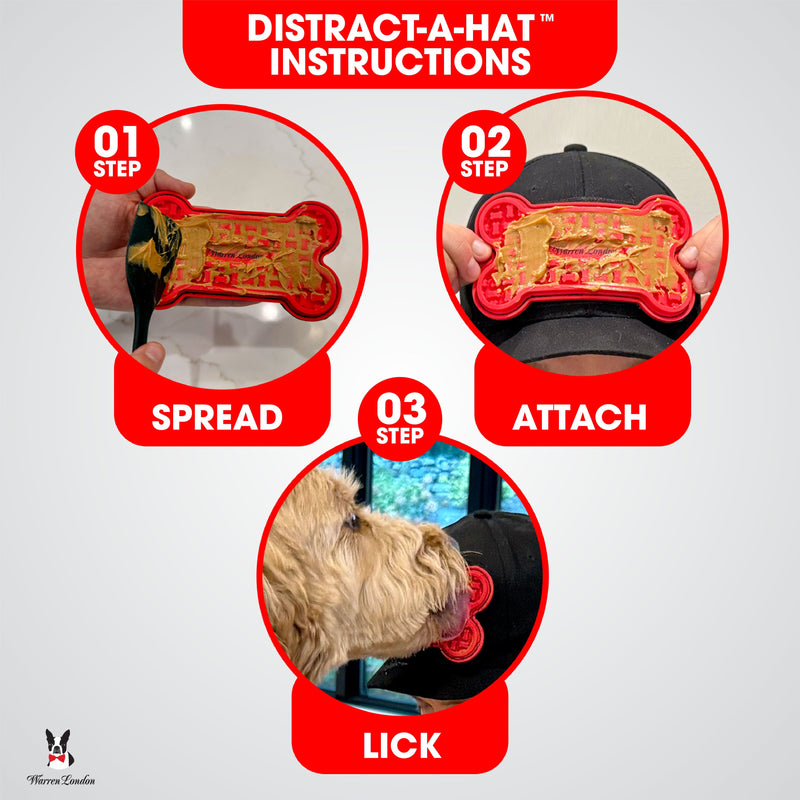 Warren London Distract-A-Hat ™ The Dog Lick Hat Pet Grooming Supplies Lavender Dog Lick Hat,Lick Pads 2-Pack