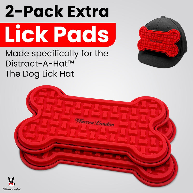 Warren London Distract-A-Hat ™ The Dog Lick Hat Pet Grooming Supplies Light Gray Dog Lick Hat,Lick Pads 2-Pack