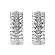 Bids.com 14K White Gold 1/4 Cttw Lab Grown Diamond Leafy Wreath Hoop Earrings (F-G Color, VS1-VS2 Clarity) Earrings White Smoke White.Gold / 0.27