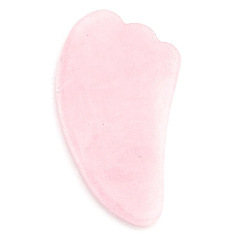 ZAQ Skin & Body Rose Quartz Gua Sha Fin Shaped Tool, Body Facial Massage Scraping Misty Rose
