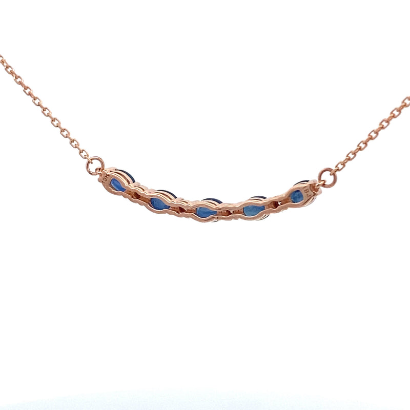 Bids.com .73ct Sapphire Diamond Fashion Pendants 10KT Rose Gold Pendants White Smoke 18