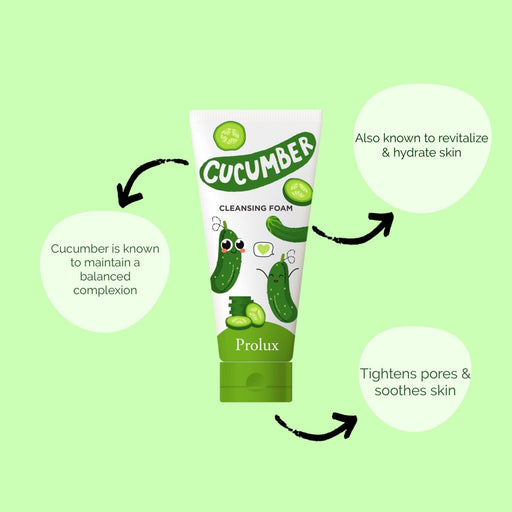 Prolux Cosmetics Cleansing Foam Pale Goldenrod Black- Charcoal,Light Green- Aloe Vera,Green- Cucumber,Yellow- Honey