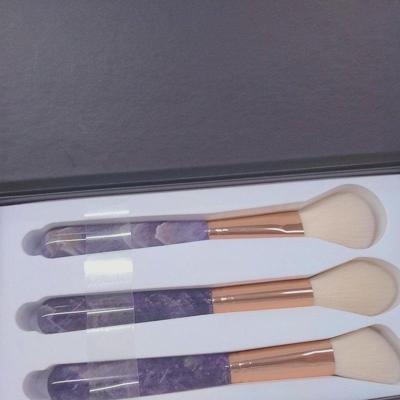 ZAQ Skin & Body Gemstone Make Up Brushes Make Up Dim Gray Amethyst