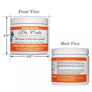 COLEHERBALS LLC 28 - Dr. Cole's Organic Cough Cold Congestion Bath Salts Herbal White Smoke