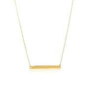 Bids.com 14k Yellow Gold Smooth Flat Horizontal Bar Style Necklace Necklaces White Smoke 18 / Yellow Gold