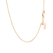 Bids.com 14k Rose Gold Adjustable Cable Chain 0.9mm Necklaces White Smoke 22 / Rose Gold,One / Rose Gold
