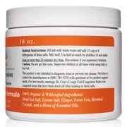 COLEHERBALS LLC 28 - Dr. Cole's Organic Cough Cold Congestion Bath Salts Herbal Lavender