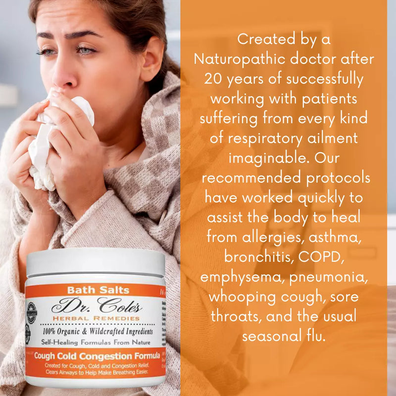 28 - Dr. Cole's Organic Cough Cold Congestion Bath Salts