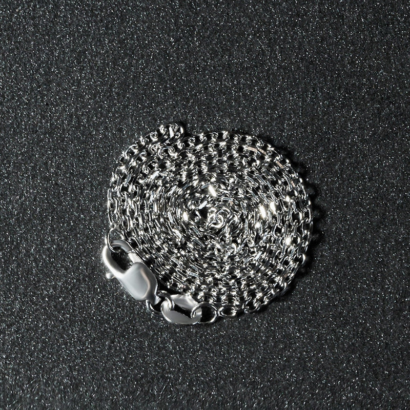 Bids.com 14k White Gold Diamond Cut Cable Link Chain 1.5mm Necklaces Dark Slate Gray 16 / White Gold,18 / White Gold,20 / White Gold,22 / White Gold,24 / White Gold,One / White Gold