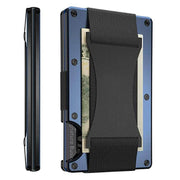 SmartPursue™ Carbon Fiber Wallet - RFID Blocking Metal Card Holder Card Wallet White Smoke Sapphire Blue