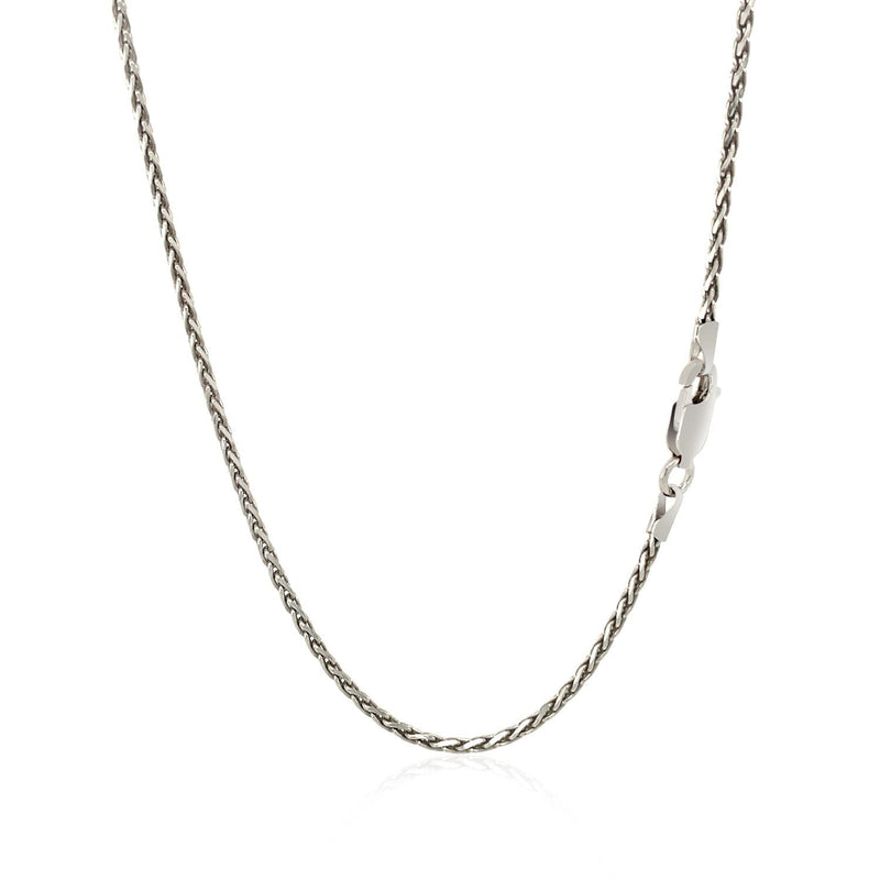 Bids.com Sterling Silver Rhodium Plated Wheat Chain 1.5mm Necklaces White Smoke 16 / Sterling Silver,18 / Sterling Silver,20 / Sterling Silver,24 / Sterling Silver,One / Sterling Silver