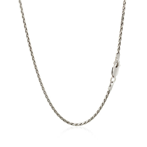 Bids.com Sterling Silver Rhodium Plated Wheat Chain 1.5mm Necklaces White Smoke 16 / Sterling Silver,18 / Sterling Silver,20 / Sterling Silver,24 / Sterling Silver,One / Sterling Silver