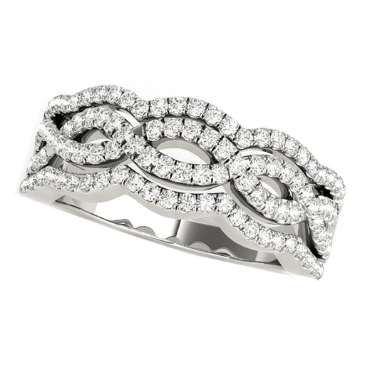 Bids.com Diamond Studded Ring with Four Curves in 14k White Gold (5/8 cttw) Rings White Smoke 3 / White Gold,3.5 / White Gold,4 / White Gold,4.5 / White Gold,5 / White Gold,5.5 / White Gold,6 / White Gold,6.5 / White Gold,7 / White Gold,7.5 / White Gold,8 / White Gold,8.5 / White Gold,9 / White Gold