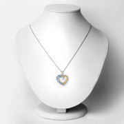 Bids.com 0.84 Carat Genuine Swiss Blue Topaz .925 Sterling Silver Pendant Pendants White Smoke size 18.00