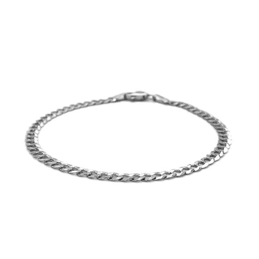 Bids.com 3.6mm 14k White Gold Solid Curb Bracelet Bracelets White Smoke 7 / White Gold