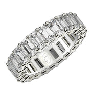 Bids.com Emerald Cut Lab Grown Diamond Eternity Ring in 14k White Gold (4 cttw FG/VS2) Rings White Smoke 4 / White Gold,4.5 / White Gold,5 / White Gold,5.5 / White Gold,6 / White Gold,6.5 / White Gold,7 / White Gold,7.5 / White Gold,8 / White Gold,8.5 / White Gold,9 / White Gold