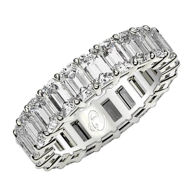 Bids.com Emerald Cut Lab Grown Diamond Eternity Ring in 14k White Gold (4 cttw FG/VS2) Rings White Smoke 4 / White Gold,4.5 / White Gold,5 / White Gold,5.5 / White Gold,6 / White Gold,6.5 / White Gold,7 / White Gold,7.5 / White Gold,8 / White Gold,8.5 / White Gold,9 / White Gold