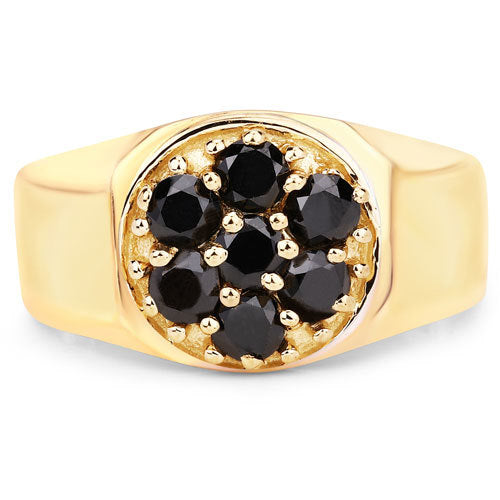 Bids.com 0.91 Carat Genuine Black Diamond .925 Sterling Silver Ring Rings White Smoke size 6.00,size 7.00,size 8.00,size 9.00,size 5.00