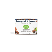 Lulu’s Holistics Cedarwood Coconut Shea Butter Bar Soap – Balancing Cleanse Bar soap White Smoke 1 Bar,2 Bars,3 Bars,4 Bars,20 Bars (bulk)