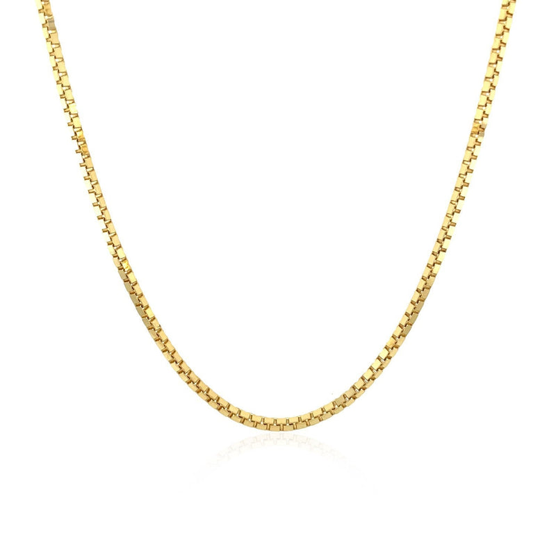 Bids.com 10k Yellow Gold Classic Box Chain (1.40 mm) Necklaces White Smoke 18 / Yellow Gold,20 / Yellow Gold,22 / Yellow Gold,24 / Yellow Gold