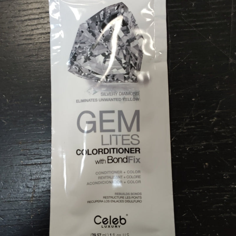 VIP Extensions Celeb Luxury Gem Lites Silvery Diamond Colorditioner, 1 oz (Packets) Conditioner Black