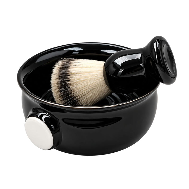 Shave Essentials Ceramic Lather Bowl Shaving Bowls & Mugs White Smoke BLACK