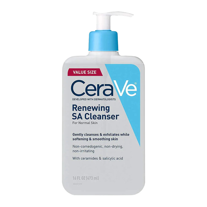 CeraVe CeraVe Renewing SA Cleanser for Rough & Bumpy Skin 16 Oz Facial Cleansers White Smoke