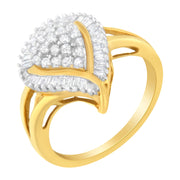 Bids.com 10K Yellow Gold Diamond Cluster Ring (1/2 Cttw, I-J Color, I1-I2 Clarity) - Size 8 Rings White Smoke 7 / Yellow.Gold,6 / Yellow.Gold,7.5 / Yellow.Gold,6.5 / Yellow.Gold,8 / Yellow.Gold