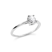 Bids.com 14K White Gold 1/2 Cttw Oval Lab Grown Diamond 4 Prong Solitaire Engagement Ring (F-G Color, VS2-SI1 Clarity) - Size 7 Rings White Smoke 7 / White.Gold,9 / White.Gold,6 / White.Gold,8 / White.Gold,5 / White.Gold