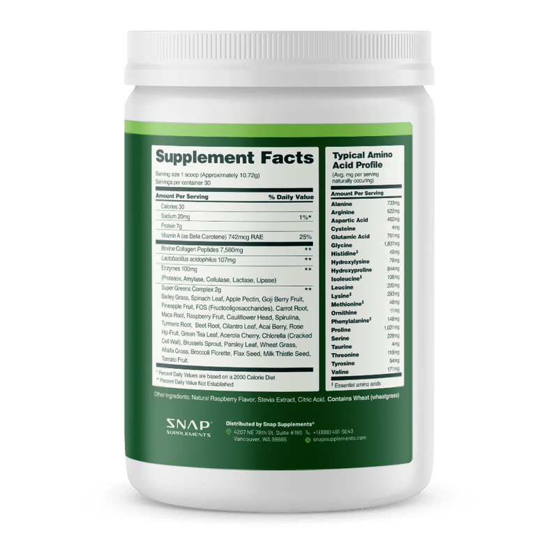 Snap Supplements Collagen & Greens Lavender