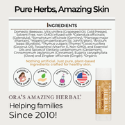 Ora's Amazing Herbal Natural Lip Balm, Herbal Infused, Chai Spice White Smoke
