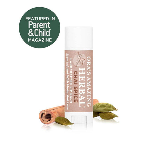 Ora's Amazing Herbal Natural Lip Balm, Herbal Infused, Chai Spice White Smoke