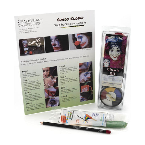 Graftobian Make-Up Company Chaos Clown Kit Light Gray