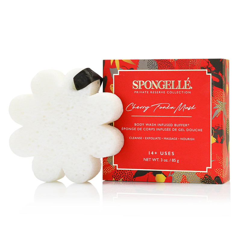 Spongellé Cherry Tonka Musk | Boxed Flower Body Wash Infused Buffer Lavender