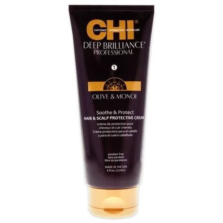 VIP Extensions CHI Deep Brilliance Hair and Scalp Protective Cream, 6 oz Styling Cream White Smoke