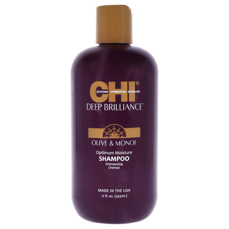 VIP Extensions CHI Deep Brilliance Optimum Moisture Shampoo, 12 oz Shampoo White Smoke