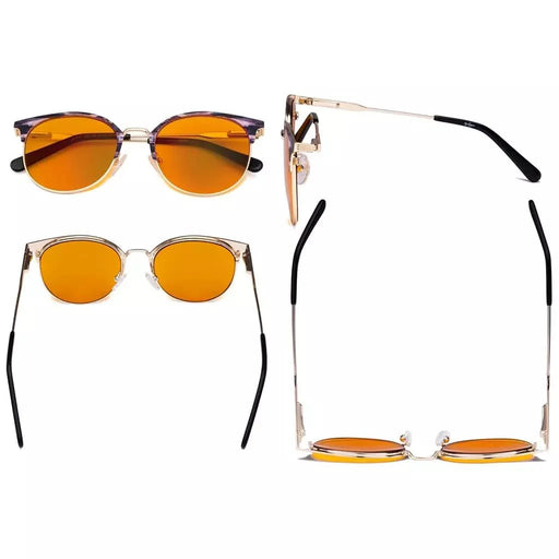eyekeeper.com Chic Blue Light Blocking Eyeglasses LX19001-BB98 Eyeglasses White Smoke Gold Black / without magnification,Gold Tortoise / without magnification,Silver / without magnification