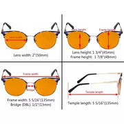 eyekeeper.com Chic Blue Light Blocking Eyeglasses LX19001-BB98 Eyeglasses White Smoke Gold Black / without magnification,Gold Tortoise / without magnification,Silver / without magnification