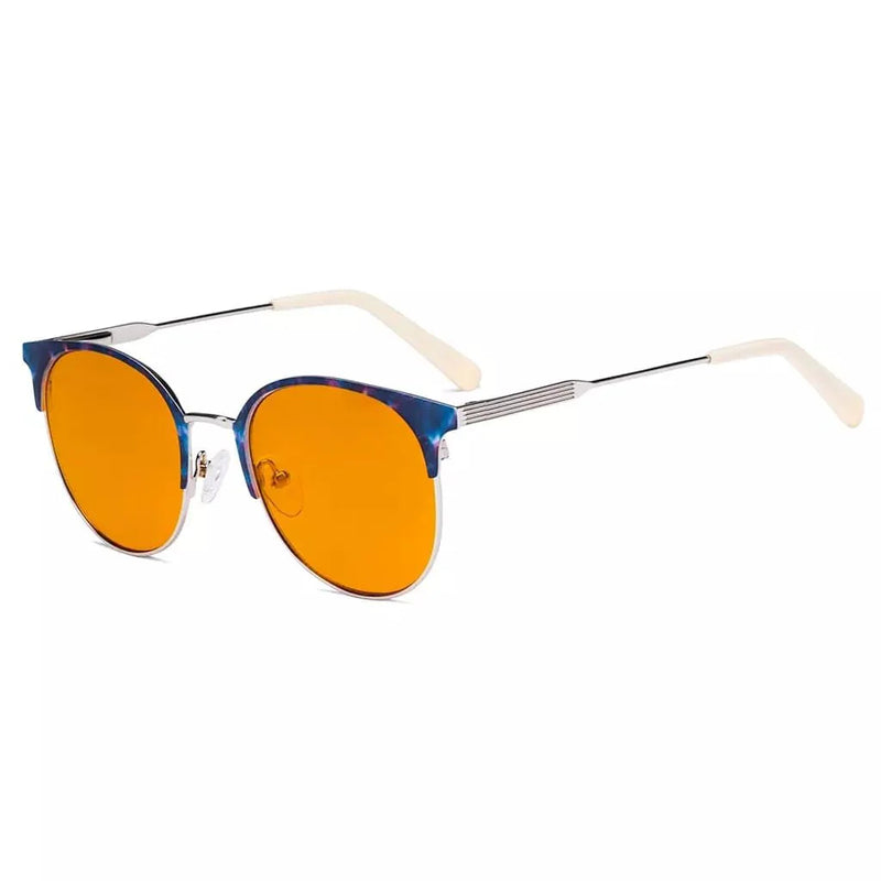 eyekeeper.com Chic Blue Light Blocking Eyeglasses LX19001-BB98 Eyeglasses White Smoke Silver / without magnification