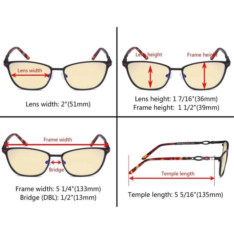 eyekeeper.com Chic Blue Light Blocking Eyeglasses LX19019-BB60 Eyeglasses White Smoke Black / without magnification,Purple / without magnification,Red / without magnification