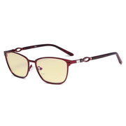 eyekeeper.com Chic Blue Light Blocking Eyeglasses LX19019-BB60 Eyeglasses White Smoke Red / without magnification