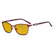 eyekeeper.com Chic Blue Light Blocking Eyeglasses LX19019-BB90 Eyeglasses White Smoke Red / without magnification
